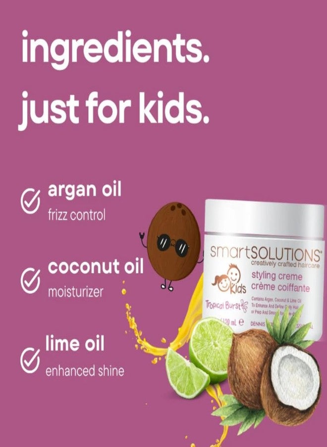 SMART SOLUTIONS Kids Styling Creme | Smooth & Manageable Kids’ Hair | Frizz Control + Shine | Coconut Oil (4 Fl Oz) - Image 5